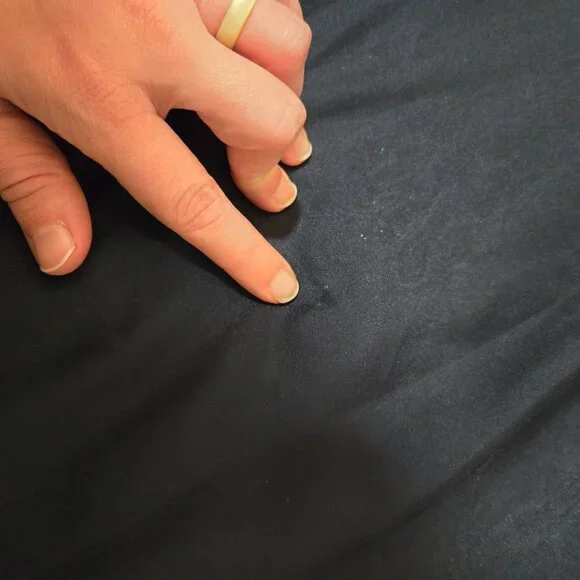 Sz 18 Alyce Paris 6573 Navy Chiffon Strapless Sweetheart Gown Gold Citrine Stone - Picture 7 of 12